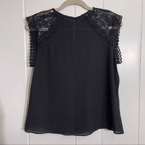 NWT Express Black Lace Shoulder Top